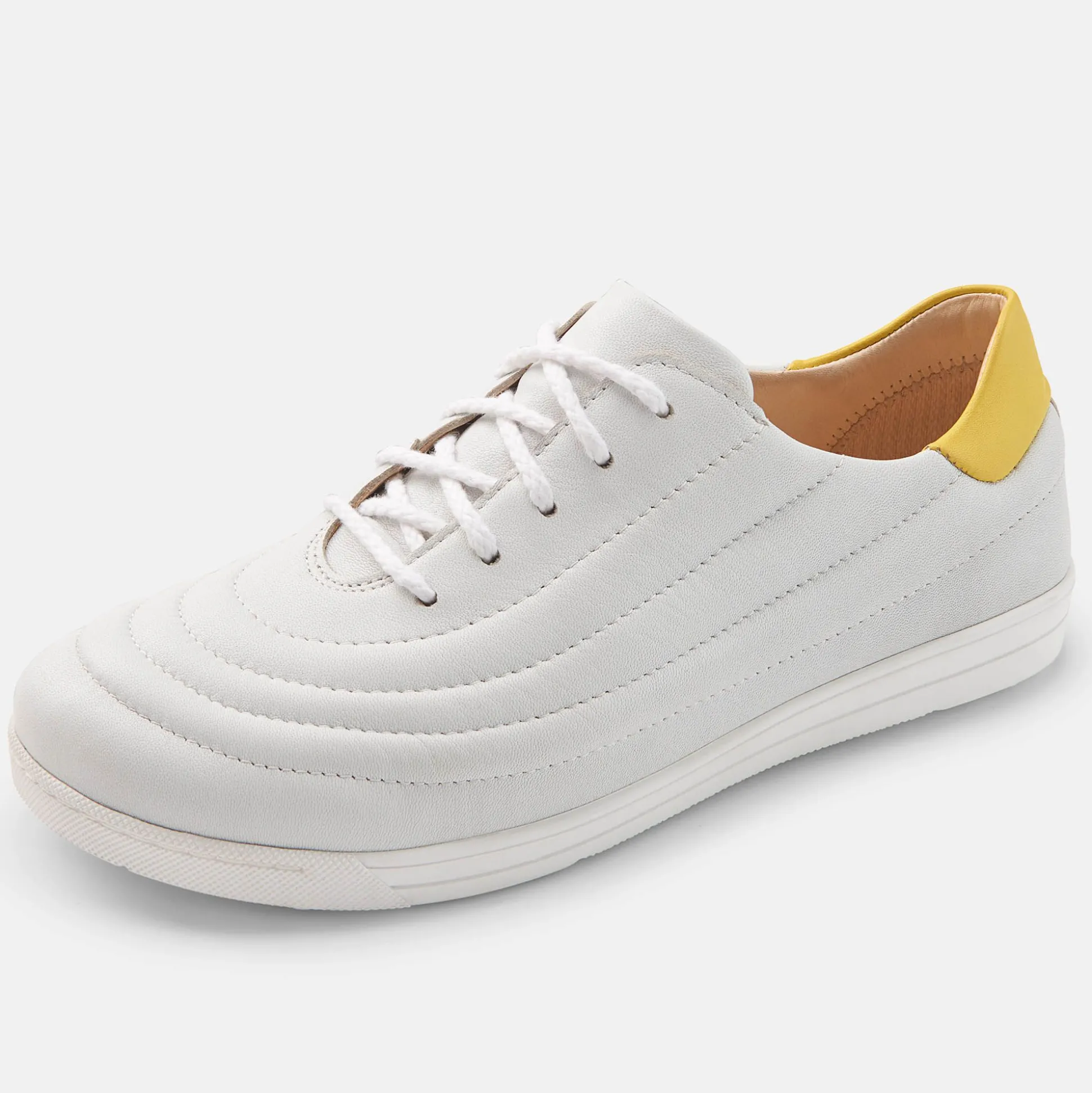 Sneaker | Lace-ups*BÄR shoes Harper weiß/zitrone