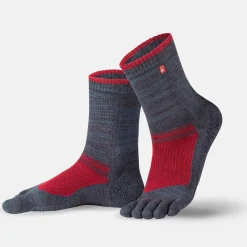 Socks And Stockings*BÄR shoes Outdoor Hiking Zehensocken grey/red