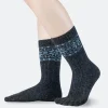 Socks And Stockings*BÄR shoes Snowflakes toe socks darkgrey/blue