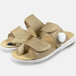 House Shoes | Sandals*BÄR shoes SunGo with Hallufix gold
