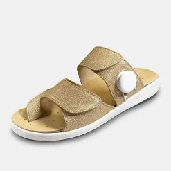 House Shoes | Sandals*BÄR shoes SunGo with Hallufix gold
